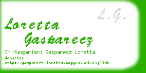 loretta gasparecz business card